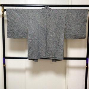 羽織 正絹絞り染め モノクロ無地 父兄参観やお子さんの卒業式に 美品