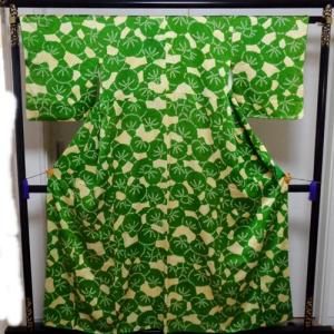 平和屋着物●上質な小紋　辻が花　絞り　舞花文　正絹　逸品　AABH5824ck 平和屋着物○上質な小紋 辻が花 絞り 舞花文 正絹 逸品 AABH5824ck