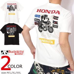 24h限定P最大14倍!4/27pm23:59迄 HONDA×PANDIESTA GB400TT 半袖Tシャツ 523502 パンディエスタ ホンダ TEE アメカジ｜ANCH CRASH