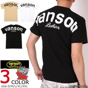 24h限定P最大17倍!5/26pm23:59迄 バンソン VANSON トムとジェリー コラボ 半袖 Tシャツ TJV-2022 TOM AND JERRY 6.2oz空紡天竺｜anch-crash