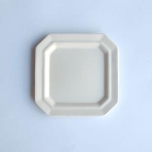 SAKUZAN/スクエア プレート S クリーム 10cm