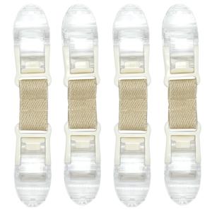 タオルで布団襟カバーずれないクリップ4個セット(ベージュ)