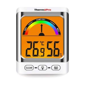 ThermoPro湿度計 温度計 デジタル 温湿度計室内 室温計 LCD大画面 最高最低温湿度表示 バックライト機能付き TP52 送料無料