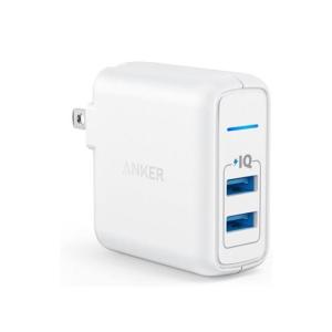 Anker PowerPort 2 Elite ( USB 急速充電器 24W 2ポート )  iPhone / iPad / Galaxy S9 / Xperia XZ1その他 Android 各種対応 (ホワイト)