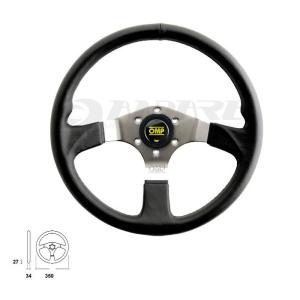 OMP ステアリング OD1980-071 WRC ブラック レザー イエロー