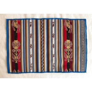 伝統布アワヨ ランチョンマット(グレイと茶色) 送料無料