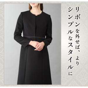 喪服 レディース ブラックフォーマル リボン ...の詳細画像5