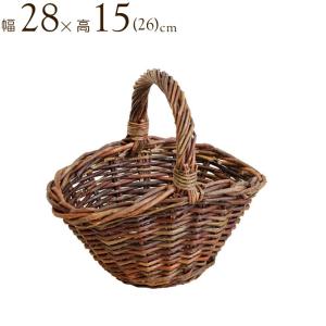 収納 かご バスケット 収納ボックス ウィロー ハンドル 小 幅37 高18