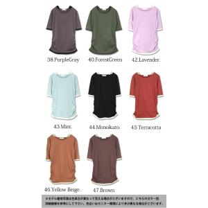 カットソー レディース 綿 春夏秋 ロンT 2...の詳細画像2