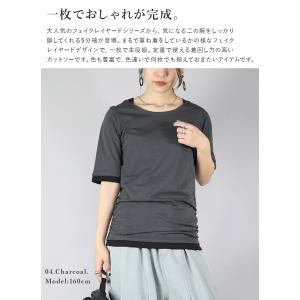 カットソー レディース 綿 春夏秋 ロンT 2...の詳細画像3