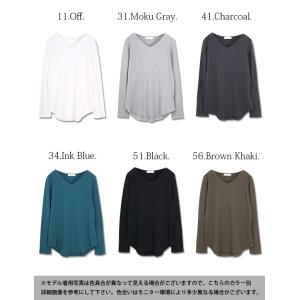 カットソー レディース 長袖 秋 冬 春 トッ...の詳細画像1