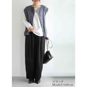 ワイドパンツ レディース カーブパンツ コクー...の詳細画像5