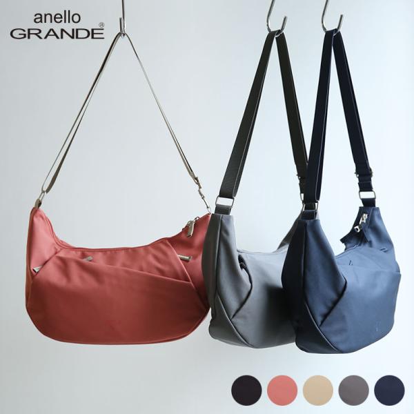 anello GRANDE アネロ グランデ ショルダーバッグ レディース メンズ 撥水 黒 軽量 ...