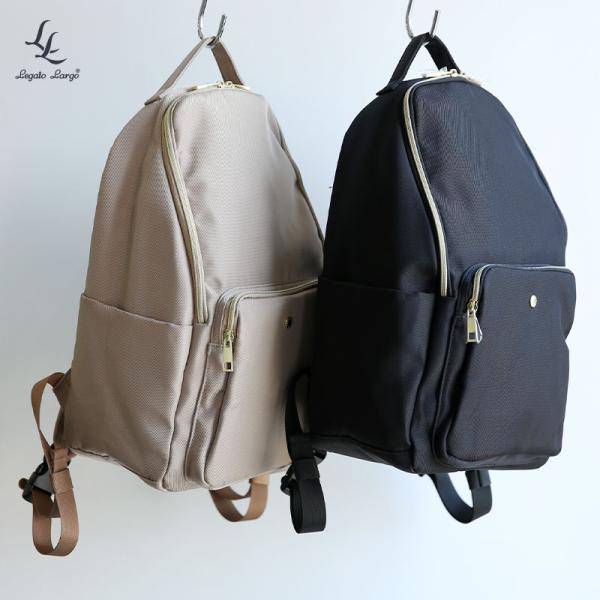 爆買 Legato Largo レガートラルゴ リュック レディース 黒 14l a4 撥水 大容量...