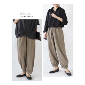 バルーンパンツ レディース ワイド 春 夏 体...の詳細画像4