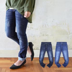 デニムパンツ ダメージデニム ストレッチパンツ ボトムス レディース 20代 30代 40代 おしゃれ