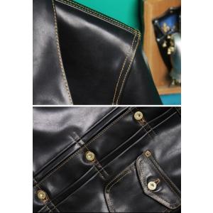 少量生産 革ジャン 本革 ホースハイド 馬革 ...の詳細画像3