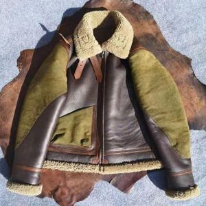本革 革ジャン メンズ レザージャケット B-3 フライトジャケット 羊皮