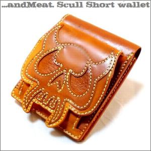 ギフト プレゼント...andMeat. アンドミート 本革サドルレザー ヌメ革 2つ折財布