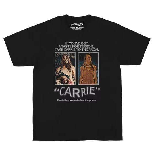 メンズ レディース半袖Tシャツ 映画 ROCK Tシャツ carrie キャリー ブラック