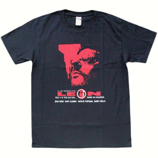メンズ レディース半袖Tシャツ 映画 ROCK Tシャツ LEON/レオン ブラック