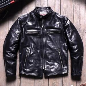 カルバンクライン レザージャケット 黒 ラムレザー シングル 36 短丈 Calvin Klein (カルバンクライン) 合成皮革 フルボタン シャツ