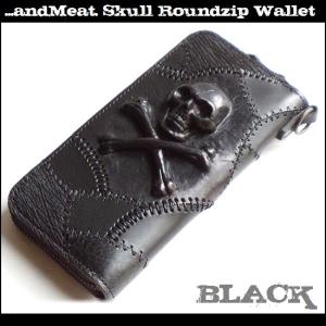 JUNKY'S PARADISE[ジャンキーズパラダイス] スカル総柄刺繍 牛革