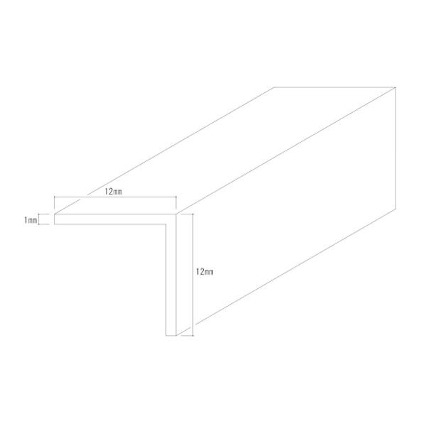 ホーローキッチンパネル用　アルミL型エッジ　3本入り