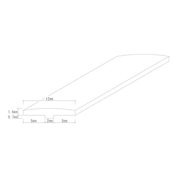 ホーローキッチンパネル用　アルミT型平目地　3本入り