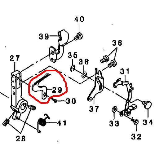 ＪＵＫＩ　ロックミシン（MO-114D）用下ルーパー（品番　A2526-335-00A）