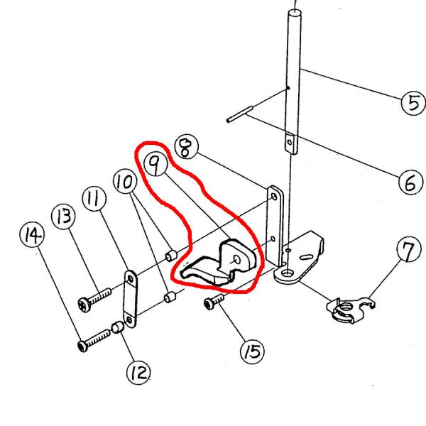 ベビーロック　縫工房用押え上げレバー