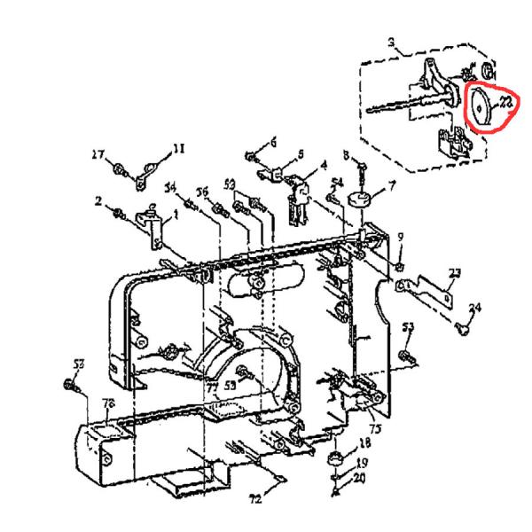 ブラザー　家庭用ミシン用糸駒押さえ