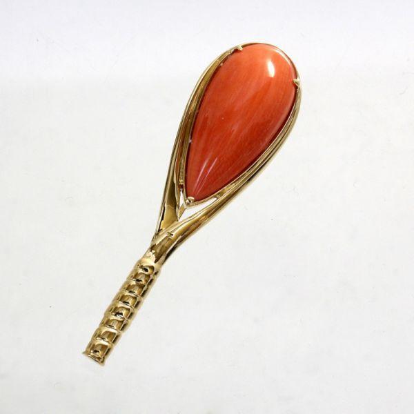◎中古美品◎１８金　サンゴ　ブローチ兼ペンダント
