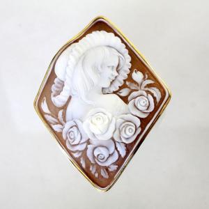 CAMEO（カメオ） 【限定1点】 K18 イエローゴールド シェル ブローチ