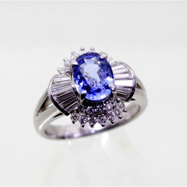 ◎中古美品◎プラチナ　サファイア　1.68ct　ダイヤ　0.63ｃｔ　リング　10.5号