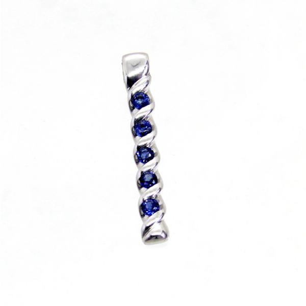 ◎中古美品◎１８金ＷＧ　サファイア　0.47ct　ペンダント