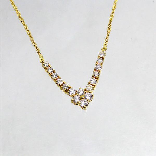 ◎中古美品◎１８金　ダイヤ　1.00ct　ネックレス