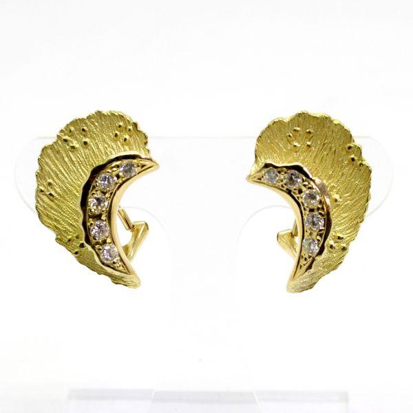 ◎中古美品◎１８金　ダイヤ　計0.40ct　ピアス