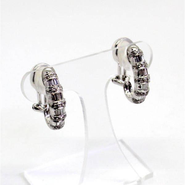 ◎中古美品◎１８金ＷＧ　ダイヤ　0.78ｃｔ　ピアス