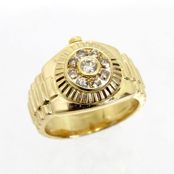 ◎中古美品◎１８金　ダイヤ　0.68ct　メンズリング　23.5号