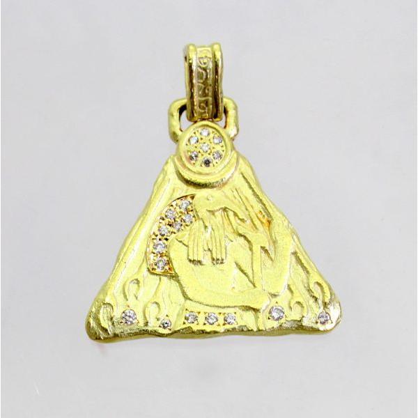 ◎中古美品◎１８金　ダイヤ　0.23ct　エジプトモチーフ　ペンダント