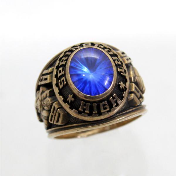 ◎中古美品◎１０金　カレッジリング　18.5号