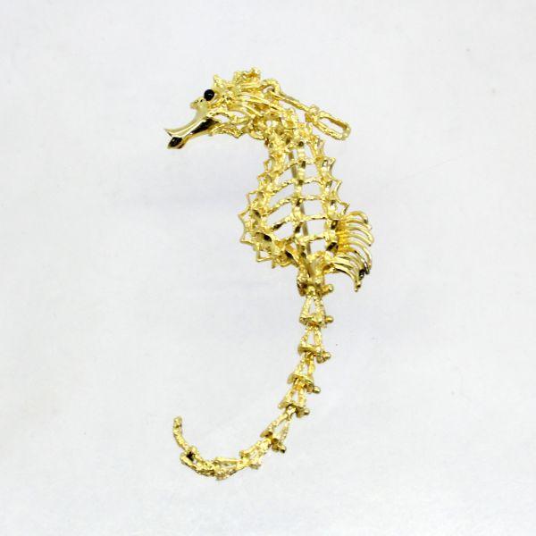 ◎中古美品◎１８金　タツノオトシゴデザイン　ブローチ兼ペンダント