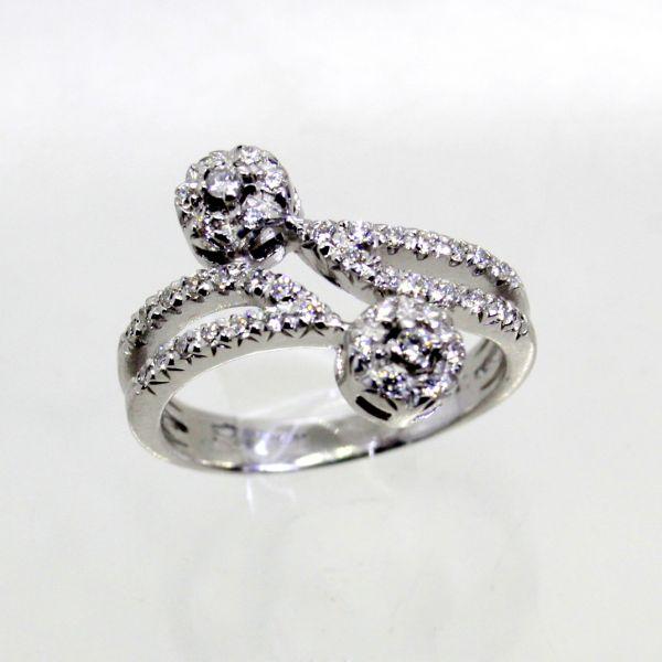 ◎中古美品◎１８金ＷＧ　ダイヤ　0.50ct　リング　9号