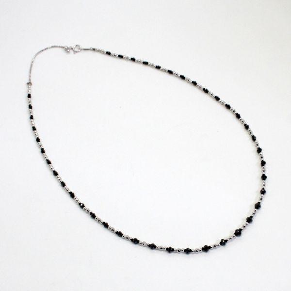 ◎中古美品◎１８金WG　ブラックダイヤ　7.00ct　ネックレス