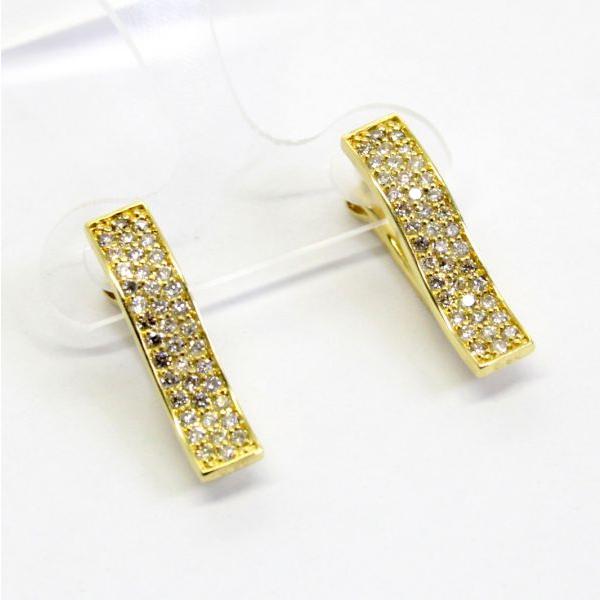 ◎中古美品◎１８金　ダイヤ　計1.00ct　ピアス