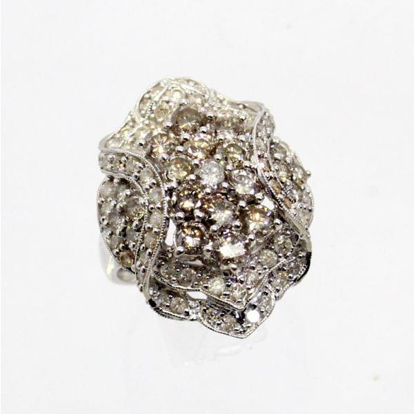 ◎中古美品◎１８金ＷＧ　ダイヤ　3.50ct　リング　12号