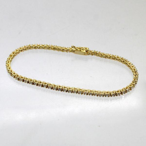 ◎中古美品◎１８金　ダイヤ　0.92ｃｔ　テニスブレスレット