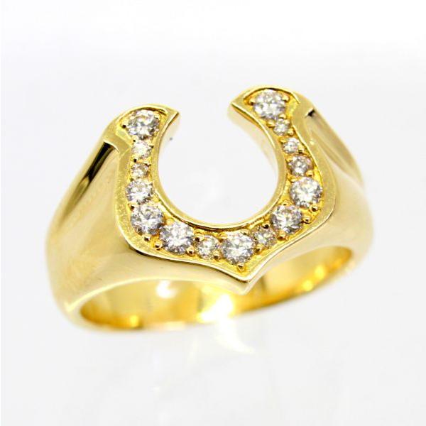 ◎中古美品◎１８金　ダイヤ　0.47ｃｔ　メンズリング　22号