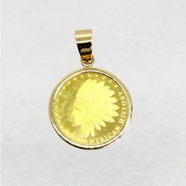 ◎中古美品◎１８金枠　25分の1オンス　純金コイン　ペンダント